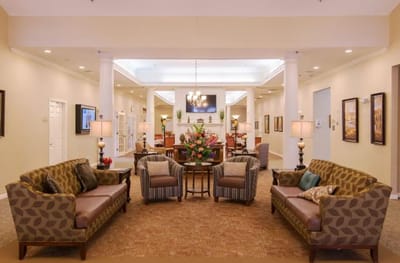 Cozy common area with seating and decor