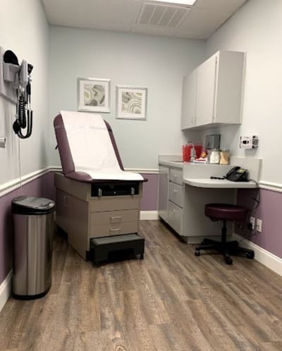 Interior view of a facility examination room