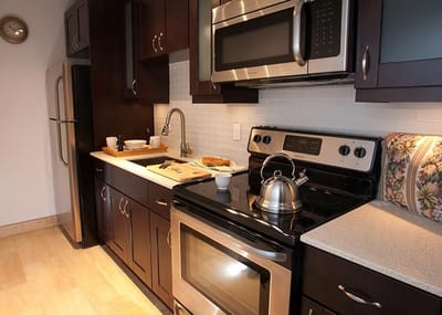 Well-equipped kitchen with modern appliances