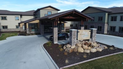 Exterior view of Maple Springs of North Logan entrance
