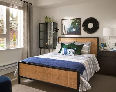 Cozy bedroom in a senior living facility