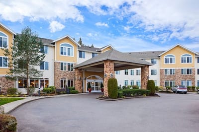 Front entrance of MorningStar Senior Living at Silver Lake