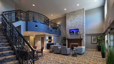 Bright and spacious lobby with elegant decor