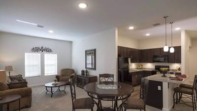 Stylish interior of an active senior apartment