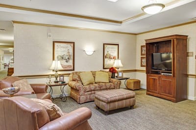 Cozy common area with seating and decor