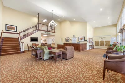 Interior view of a welcoming lobby area