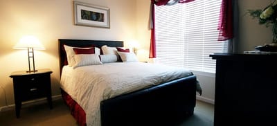 Well-decorated interior of a resident's room