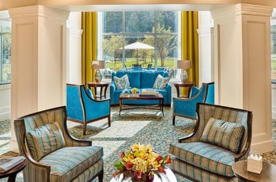 Cozy common area with seating and outdoor view