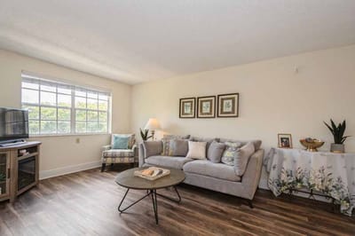 Cozy interior of a resident's living room