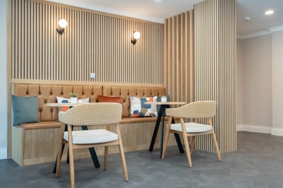 Cozy common area with seating and decor