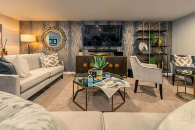 Cozy common area with modern furnishings