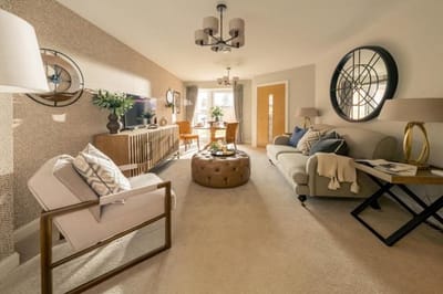 Cozy interior common area with seating and decor.