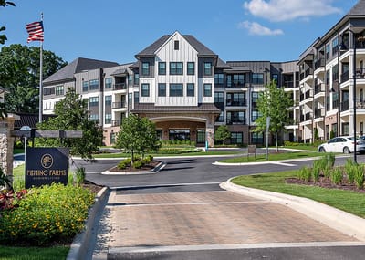 Exterior view of Fleming Farms assisted living facility