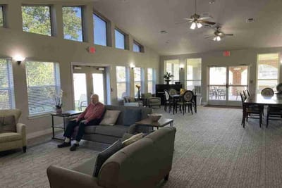Residents socializing in a common area