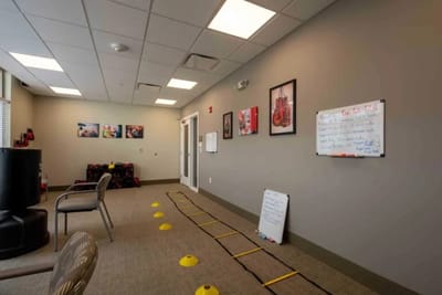 Activity room set up for physical exercises