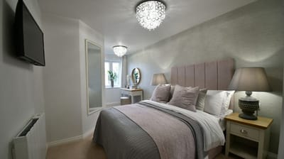 Cozy private bedroom with elegant decor