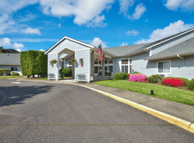 Exterior view of the Emerald Valley Assisted Living facility