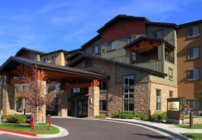 Exterior view of Fairfield Village facility entrance