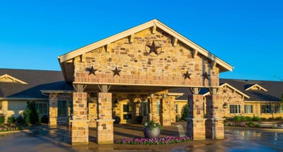 Exterior view of Meadowbrook Memory Care Community entrance