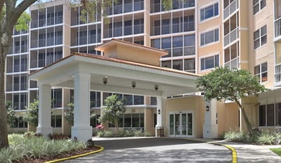 Entrance of Sun Towers Retirement Community