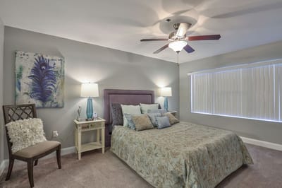 Private bedroom in a retirement community