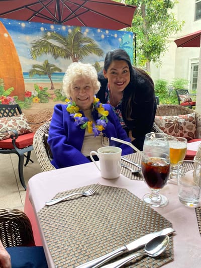 Residents enjoying an outdoor activity together