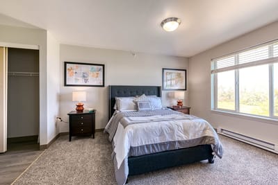 Cozy bedroom in a senior living facility