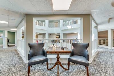 Common area with seating and natural light
