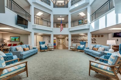 Interior common area with seating and decor