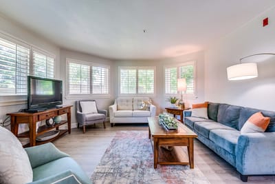 Bright and inviting lounge area with comfortable seating