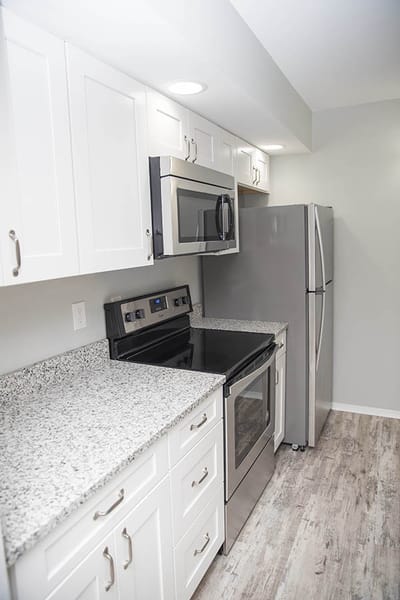 Modern kitchen with appliances and cabinetry