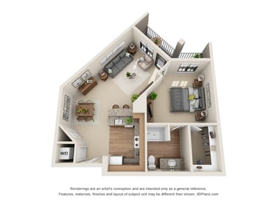 Architectural floor plan of a sample residence