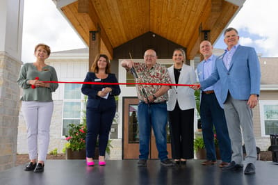 Ribbon-cutting ceremony at the new senior living facility