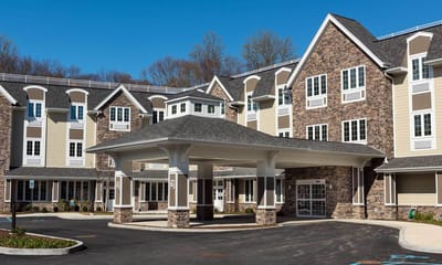 Exterior view of a senior living facility