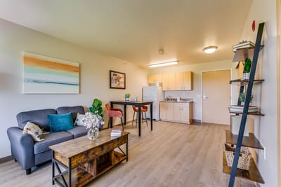 Interior view of a modern resident’s living space