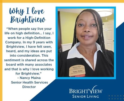 Senior living services director sharing her experiences