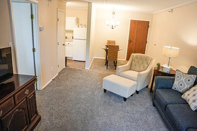 Cozy interior view of a resident living area