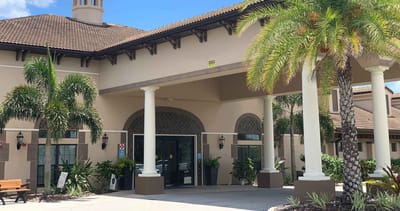 Front entrance of Palm Bay Memory Care facility