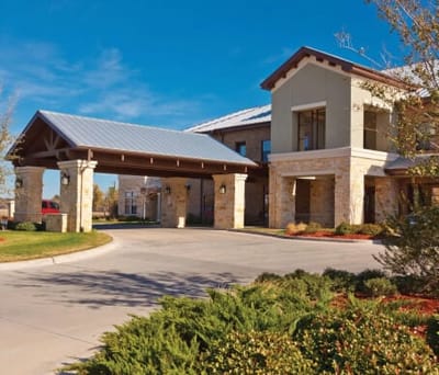 Exterior view of Waterview The Cove facility entrance