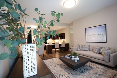Cozy interior of a modern living space in a senior facility