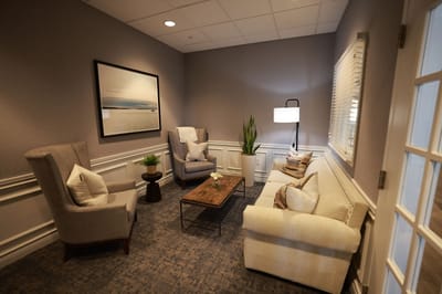 Cozy common area with seating and decor