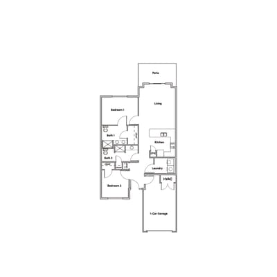 Architectural floor plan of a residential unit