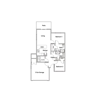 Architectural floor plan with labeled rooms and layout