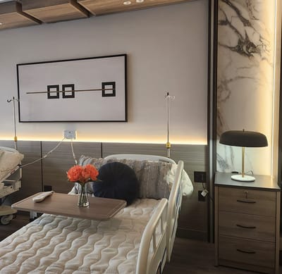 Well-furnished resident room with modern decor