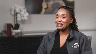Staff member in a facility common area