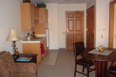 Cozy private resident room with a kitchenette