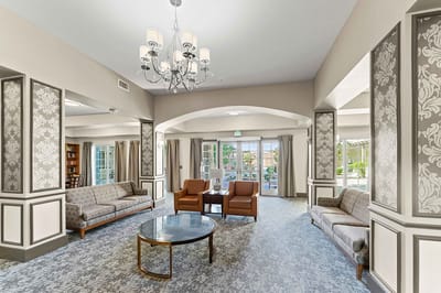 Common area with seating and natural light