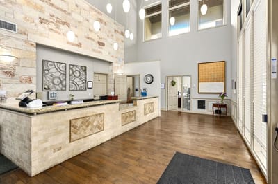 Bright and welcoming reception area with modern design