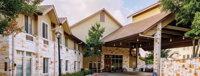 Exterior view of The Pavilion at Great Hills entrance