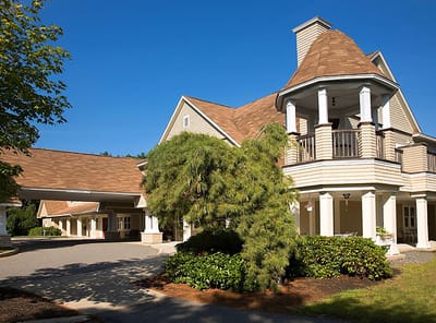 Outdoor view of the facility's main entrance